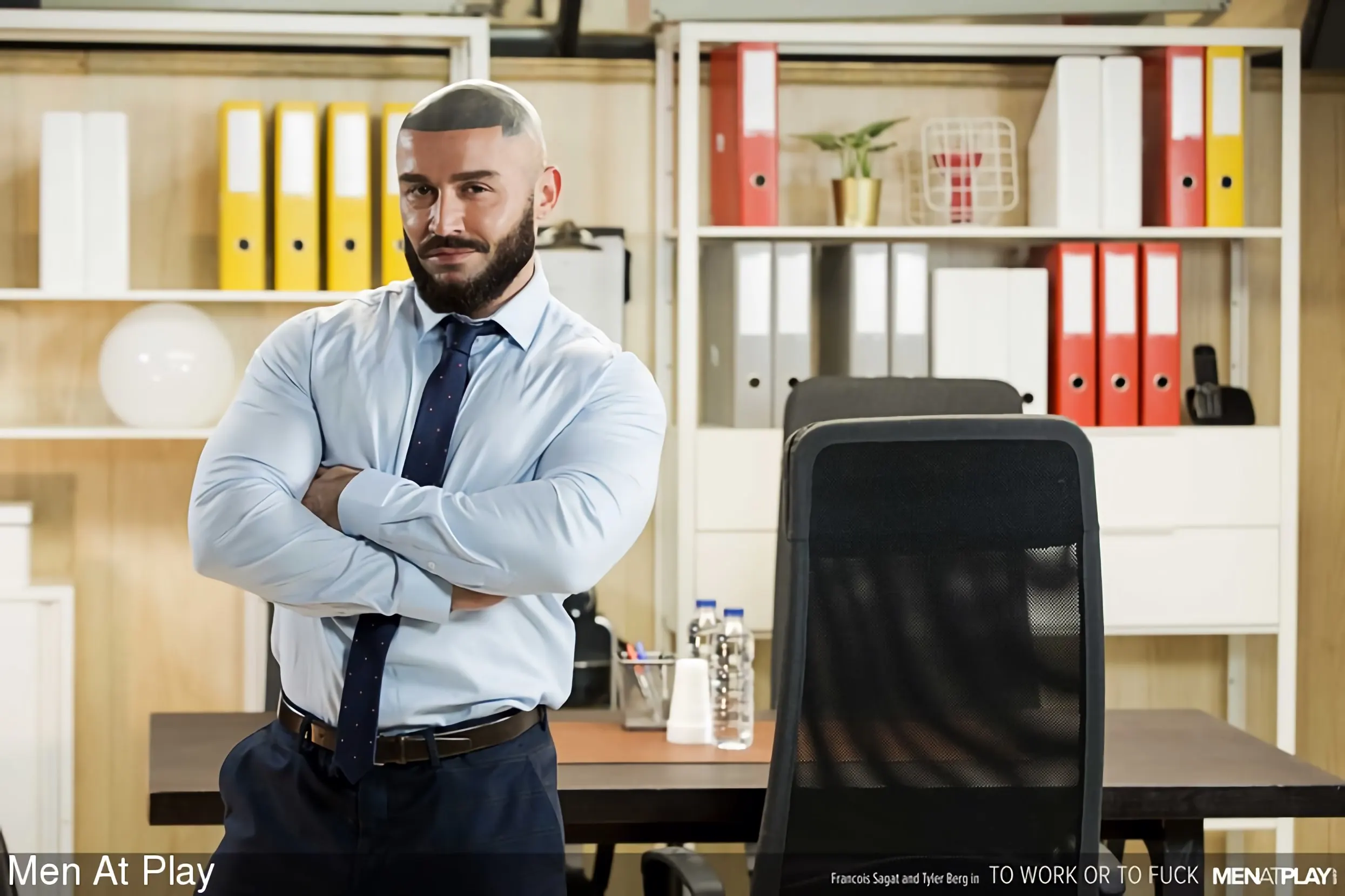 Kink Partners Gay 'TO WORK OR TO FUCK: Francois Sagat and Tyler Berg' starring Francois Sagat (Photo 1)